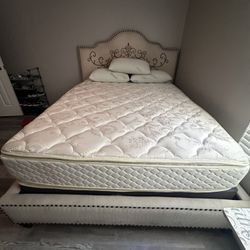 QUEEN SIDE BED + MATTRESS + SPRINGBOX