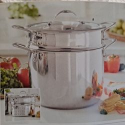 OLLA DE 8 QT CON VAPORERA CLÁSICA DE ACERO INOXIDABLE PRINCESS HOUSE ⚘️ 