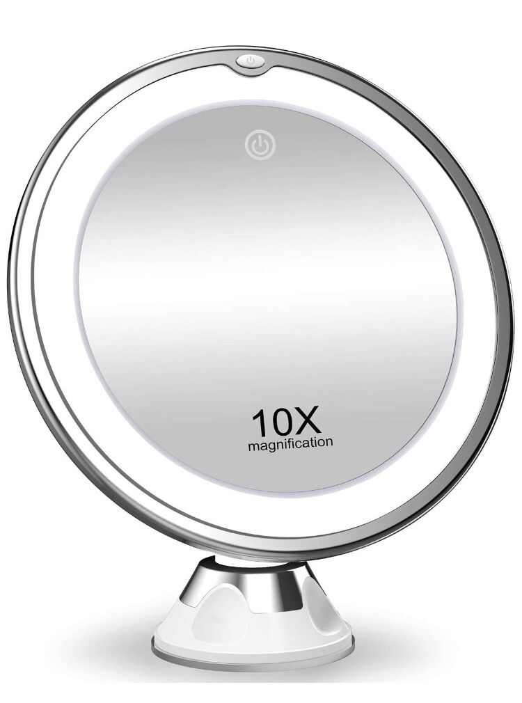 10X Magnifying LED Lighted Makeup Vanity Mirror.