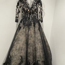 Black wedding Dress