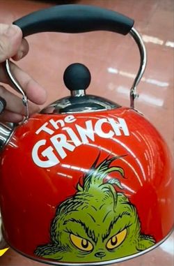 New red the grinch tea kettle teapot.
stainless steel teapot