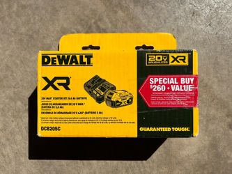 DEWALT 20v MAX XR 5.0ah Battery and Charger