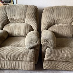 Two Reclining Sofas 