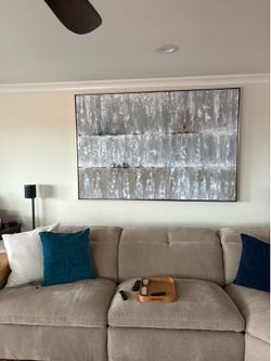 Large 72” x 48” Modern Abstract Framed Canvas Wall Art