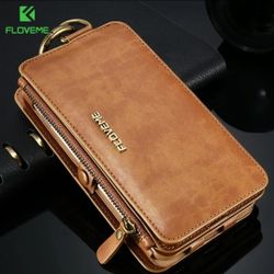 FLOVEME Luxury Retro Leather Handbag Wallet Case For iPhone 13/12/11 Pro Max