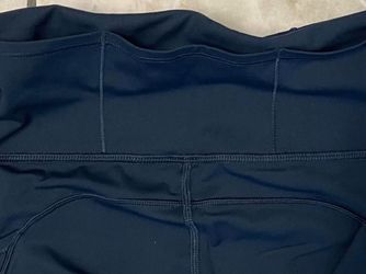Navy Blue Athletic Leggings with Pockets