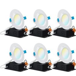 Sunco Lighting 6 Pack Recessed LED Lights 