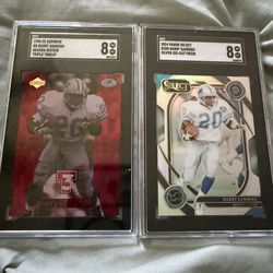 Barry Sanders Football SGC Graded Cards