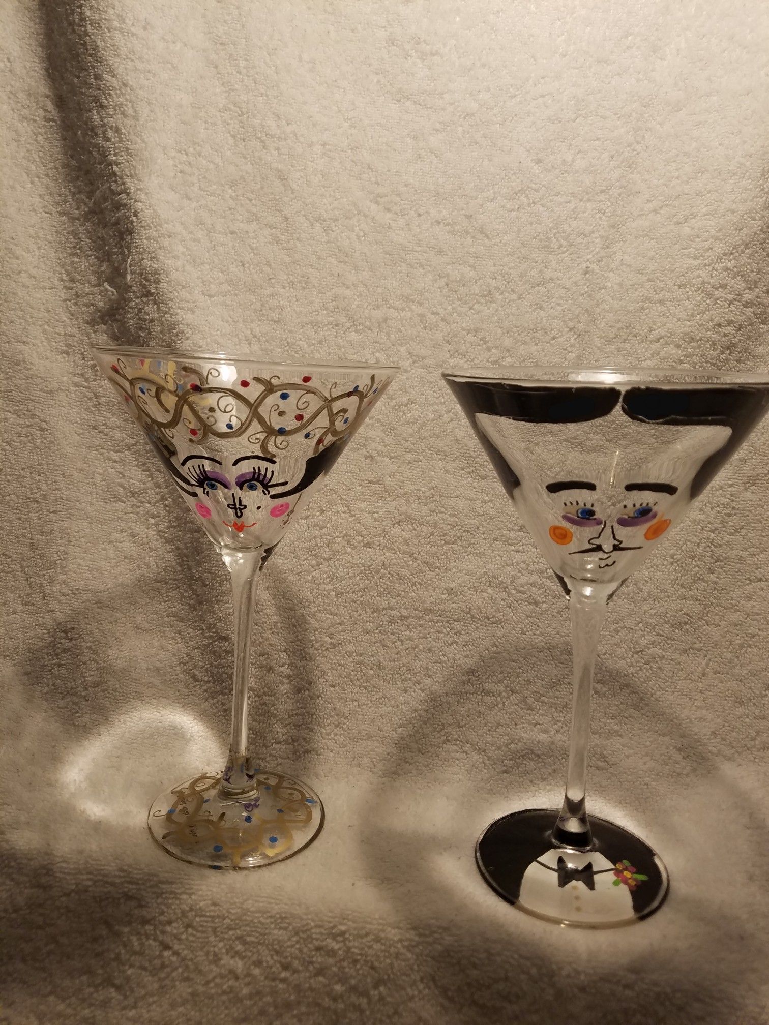 Bride/Groom Martini Glasses