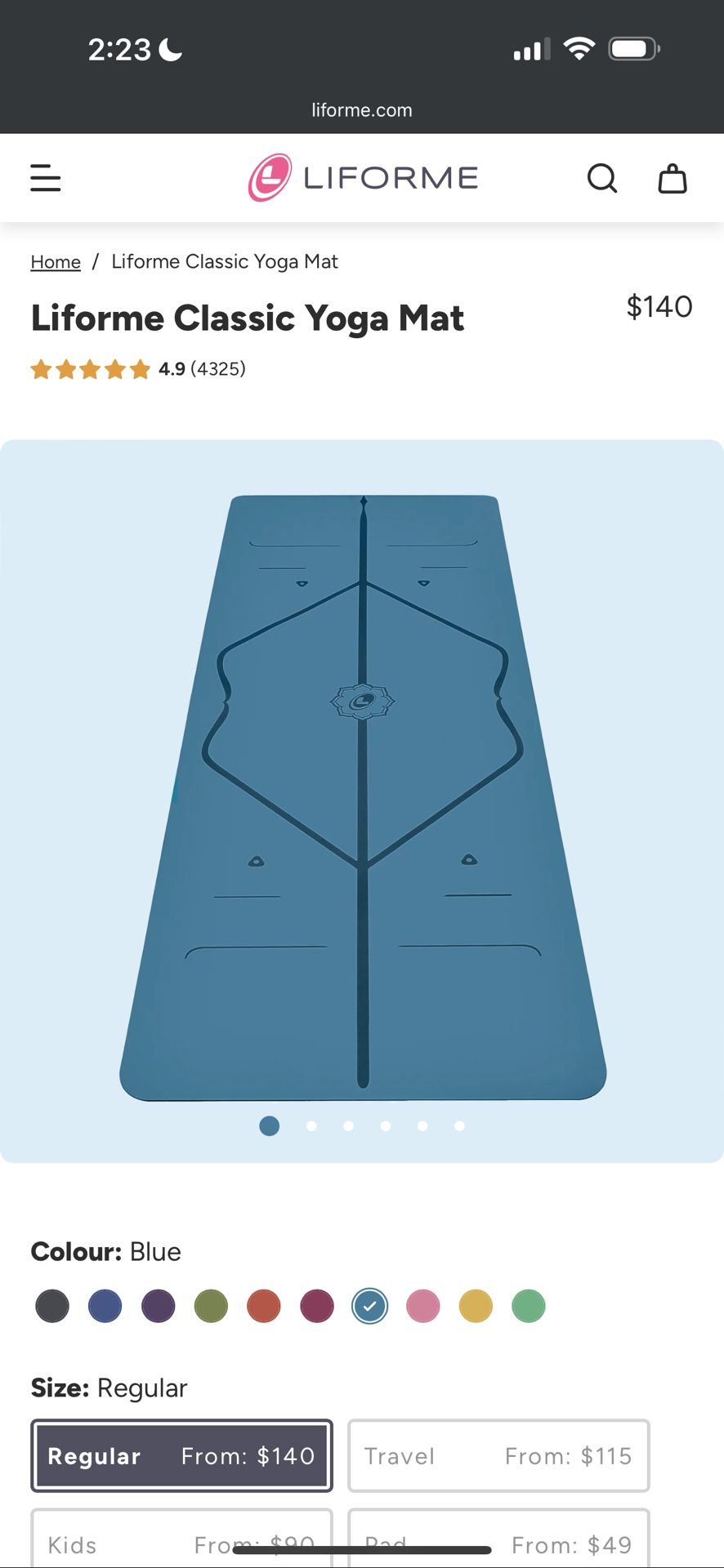 Brand new Liform Yoga Matt for sale, unopened box