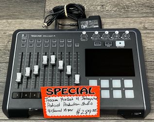 Tascam Mixcast 4 Integrated Podcast Production Studio 4-Channel Mixer