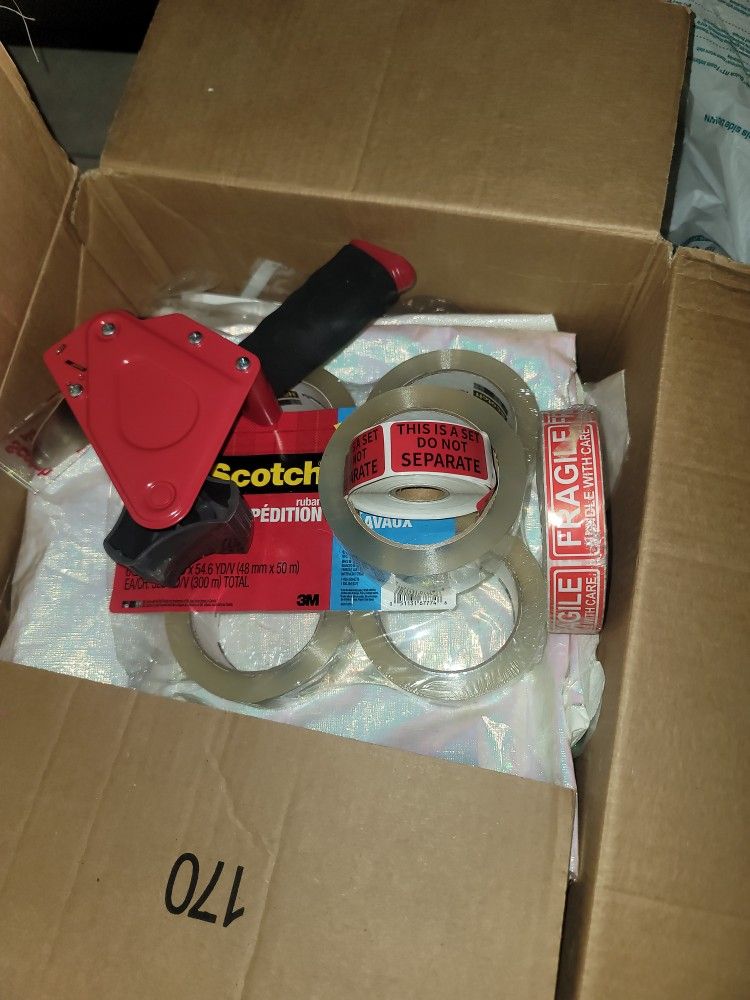 Packing Tape With Gun & Supplies