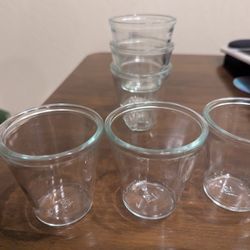 Set of 6 Glass Cups - 3oz for Kitchen or Craft Use