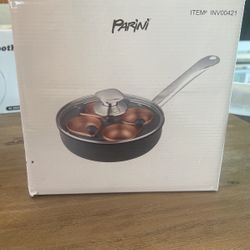Brand New Parini 8"Copper Non-Stick Egg Poacher