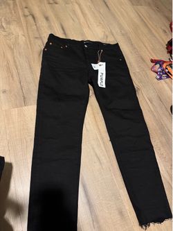 Black purple jeans