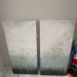 Blue Canvas Wall Home Decor