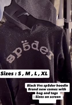 black vvs sp5der hoodie