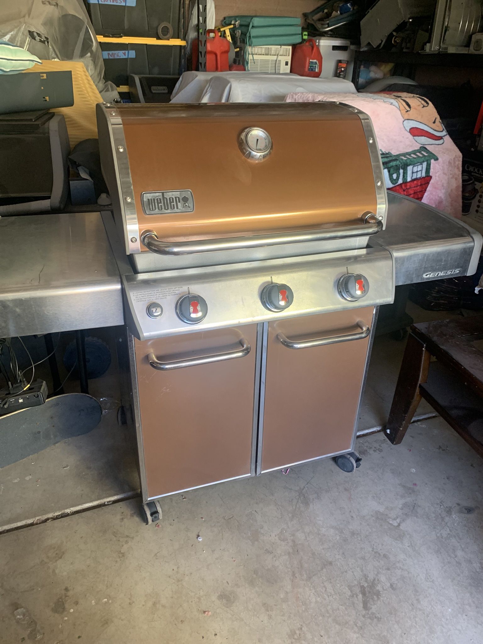 Weber Genesis E-310 BBQ Grill Propane (Orange) For Sale