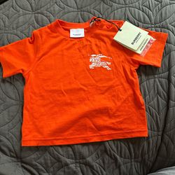 12 Months, Orange Burberry Shirt 
