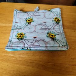 Pot Holders Set Of 2  By cycle And Sun Flower Pot Holders
