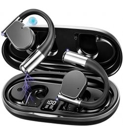 Open-Ear Wireless Earbuds with an earhook Design, Bluetooth 5.3, LED Battery Indicator, 75-Hour Battery Life, and Comfortable fit—Ideal