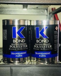 Polyester glue for all stone fabrication