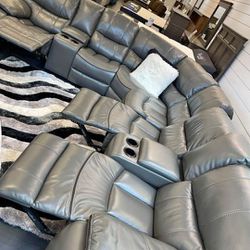 Extended Memorial Day Sale! Madrid Sectional Sofa Set w/ 3 Recliners Total--$1199--Great Set, Same Day Delivery! Low Inventory!