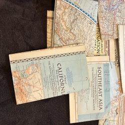 Lot Of 1950’s Maps  11 In Total From National Geographic
