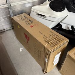 Display Cabinet with Glass Doors, 4-Tier Curio Cabinet with 3 Color Lights for Collectibles