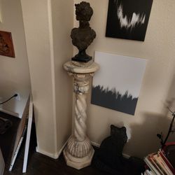 Marble Column And Bust