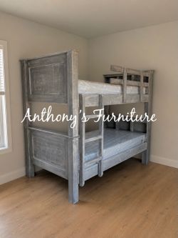 Twin twin bunk bed and mattress