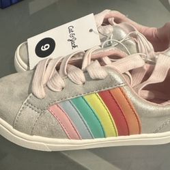 Brand New: Kids Size 9 Cat And Jack Rainbow Shoes