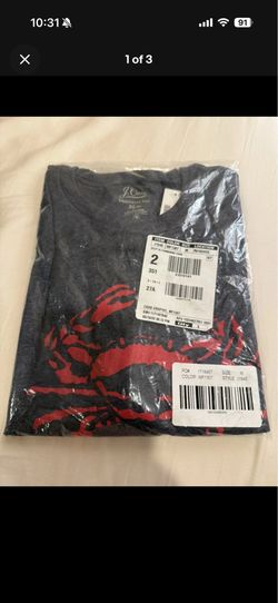✅ NEW NWT Vintage J. CREW Red Crab Graphic Blue T Shirt Size Medium Men