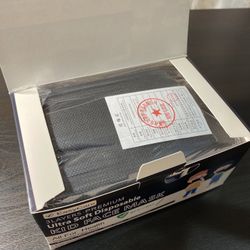 Kids black white 3ply mask 