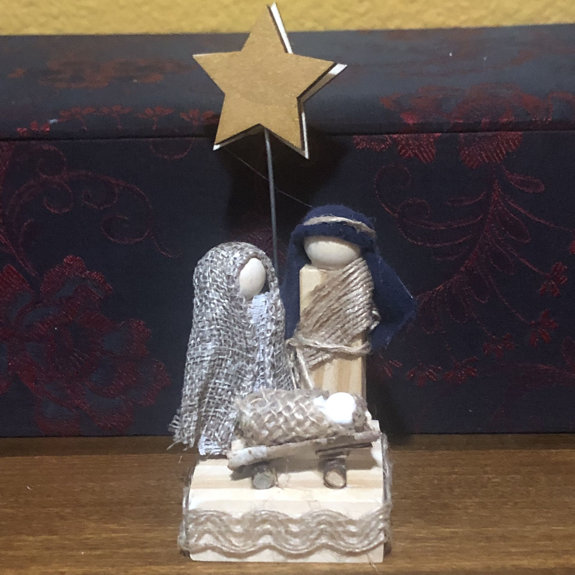 Handcrafted Miniature Nativity 5”