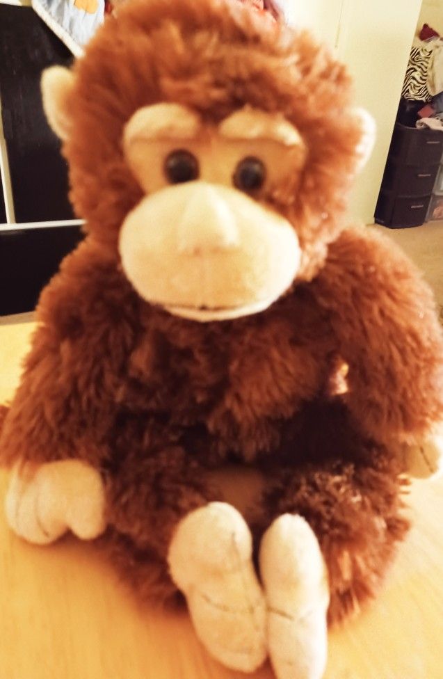 Brand New 12" Plush Brown & Tan Monkey