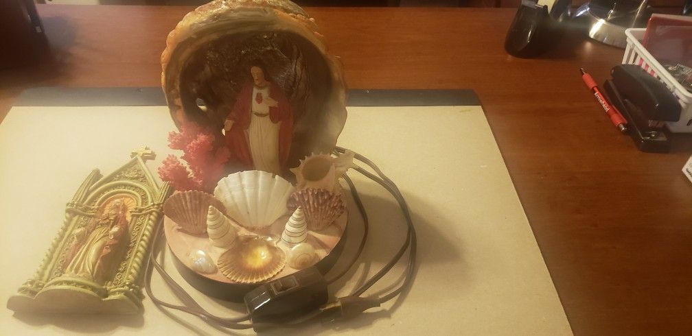 Religious Lamp and Statue
