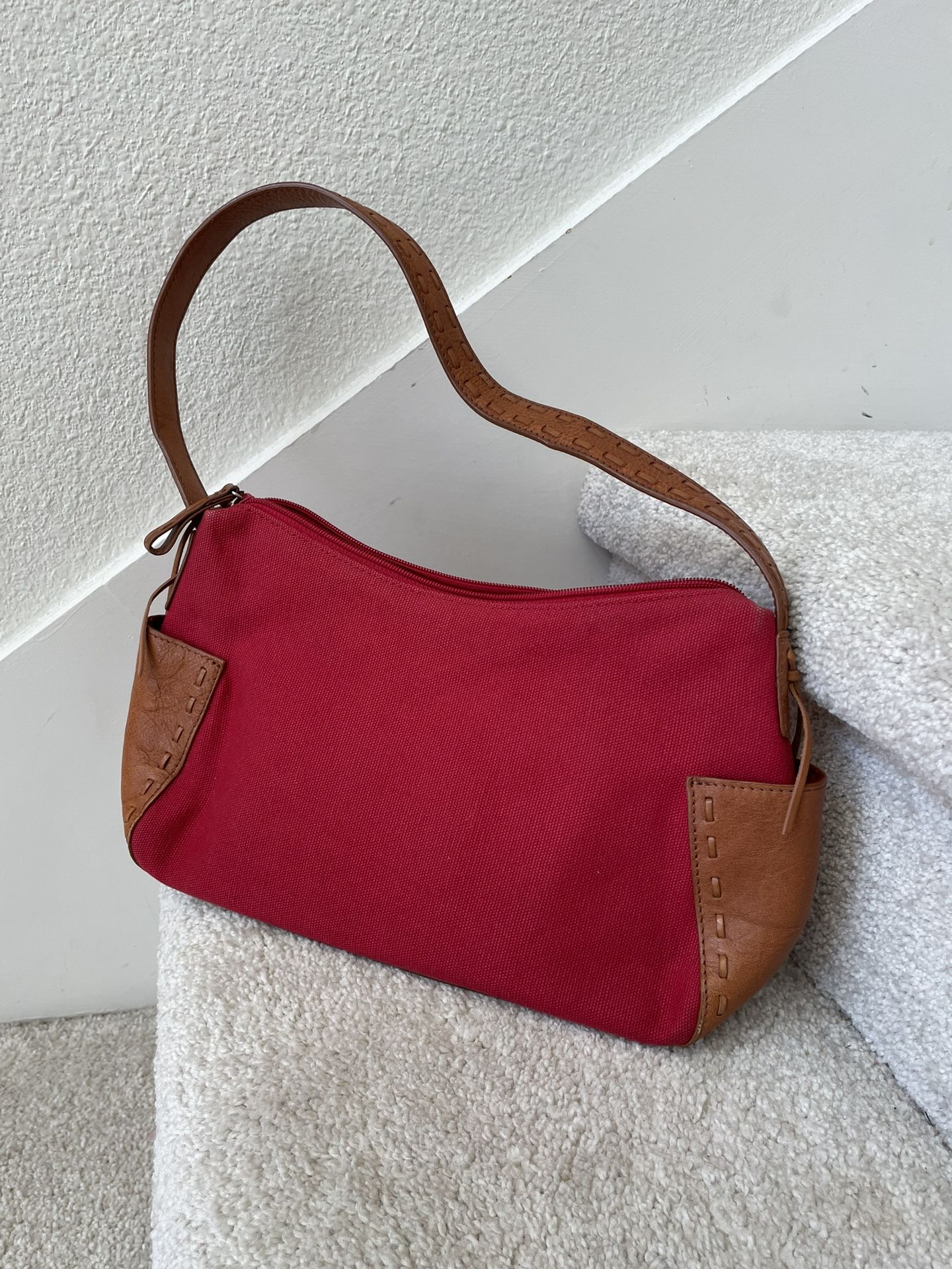 Fossil Red Shoulder Bag Y2K