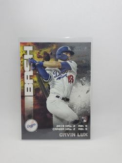 2020 Topps Stadium Club GAVIN LUX Bash and Burn Insert Rookie Card #BAB-12.