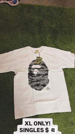 White grey  tiger design bape ape