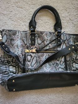 WOMAN'S SNAKESKIN LEATHER HANDBAG 