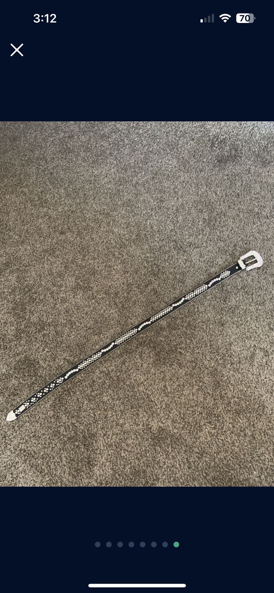 BB SIMON BELT “IRIDESCENT” CRYSTALS