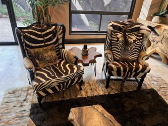 Authentic Zebra Chairs Set