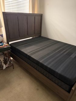 Queen size frame and mattress