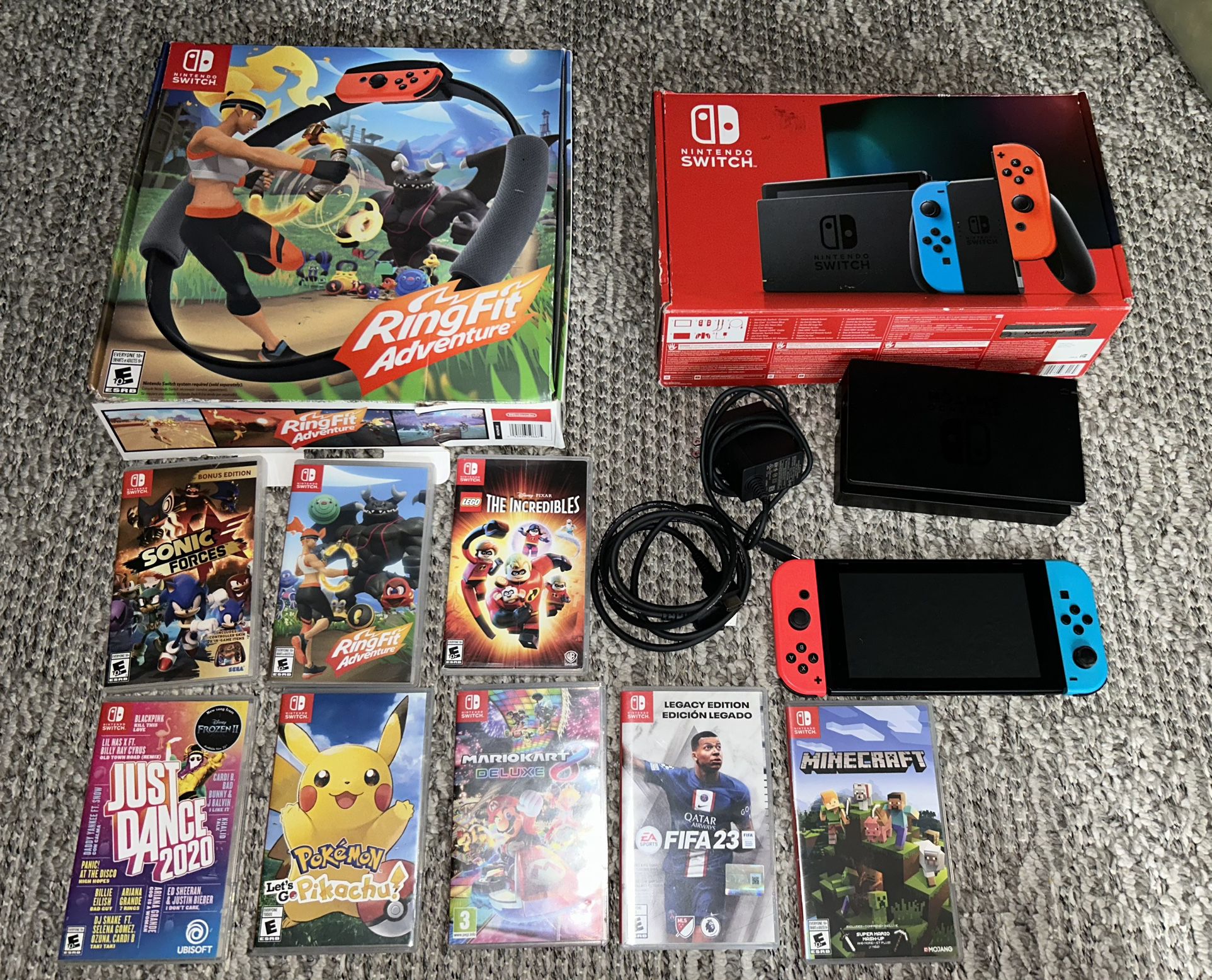$650 MSRP Nintendo Switch And Games 