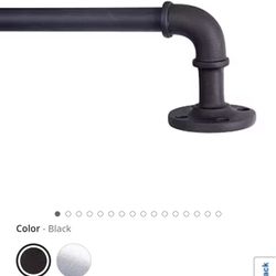 Black Iron Curtain Rods Window/Divider 72"-144"