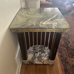 Antique Art Deco Marble Side Table 