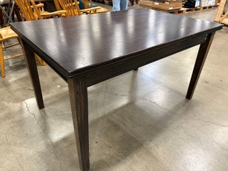 CRATE & BARREL Dark Finish Wooden Extentable Dining Room Table