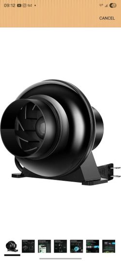 VIVOSUN D4 4 Inch 195 CFM Inline Duct Ventilation Fan, HVAC Vent Blower for Grow Tent, Attic, Basements or Kitchen, Hydroponics Exhaust Booster Fan