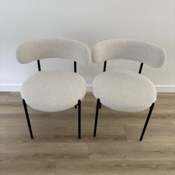 AllModern boucle dining chair cream (set of 2)